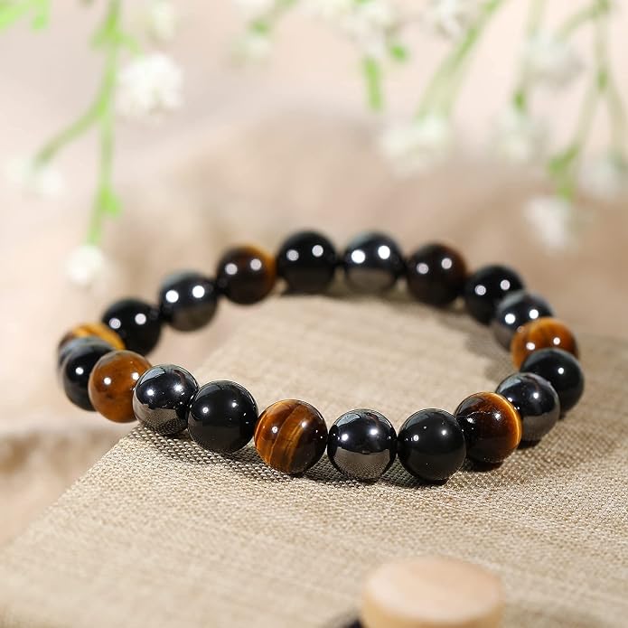 Crystal Vibe - Healing Crystal Bracelet for Women & Men | Natural Gemstone Bead Bracelet | Adjustable Handmade Energy Stone Bracelet | Bracelet for Meditation, Yoga & Daily Wear | Multiple Types