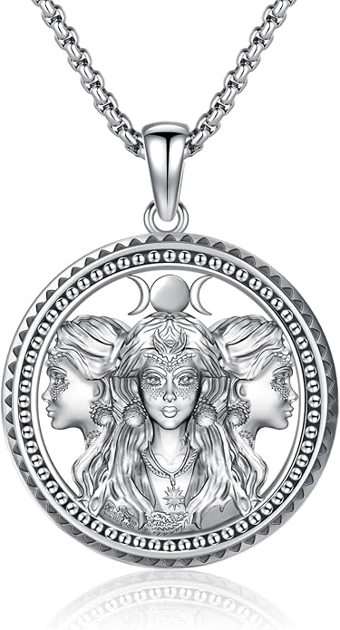 Witchy Jewelry for Women Men Nudo De Bruja Plata 925 Original Witches Knot Necklace Tetragrammaton Hecate Necklace Lilith Necklace Pentagram Necklace Cat Necklace Triple Moon Goddess Pendant Necklace