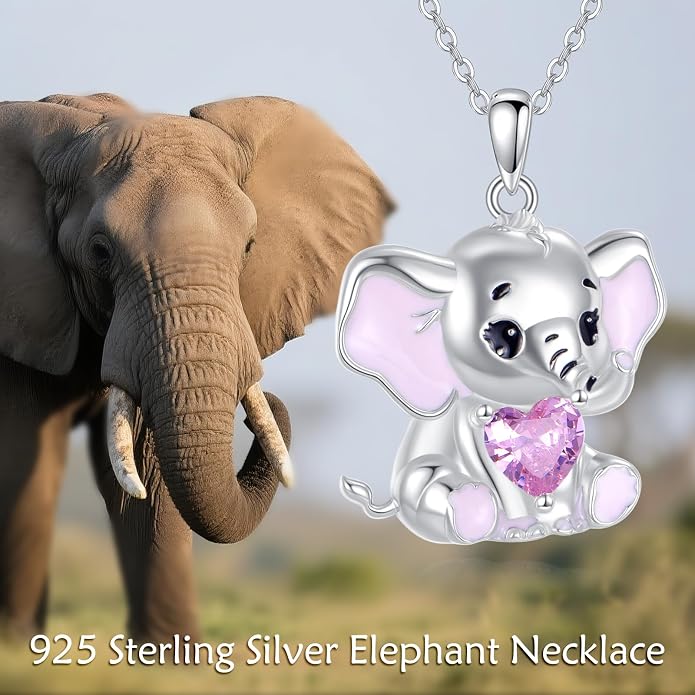 Bat/Cow/Cat/Bunny Necklace 925 Sterling Silver Heart Animal Pendant Necklace for Women