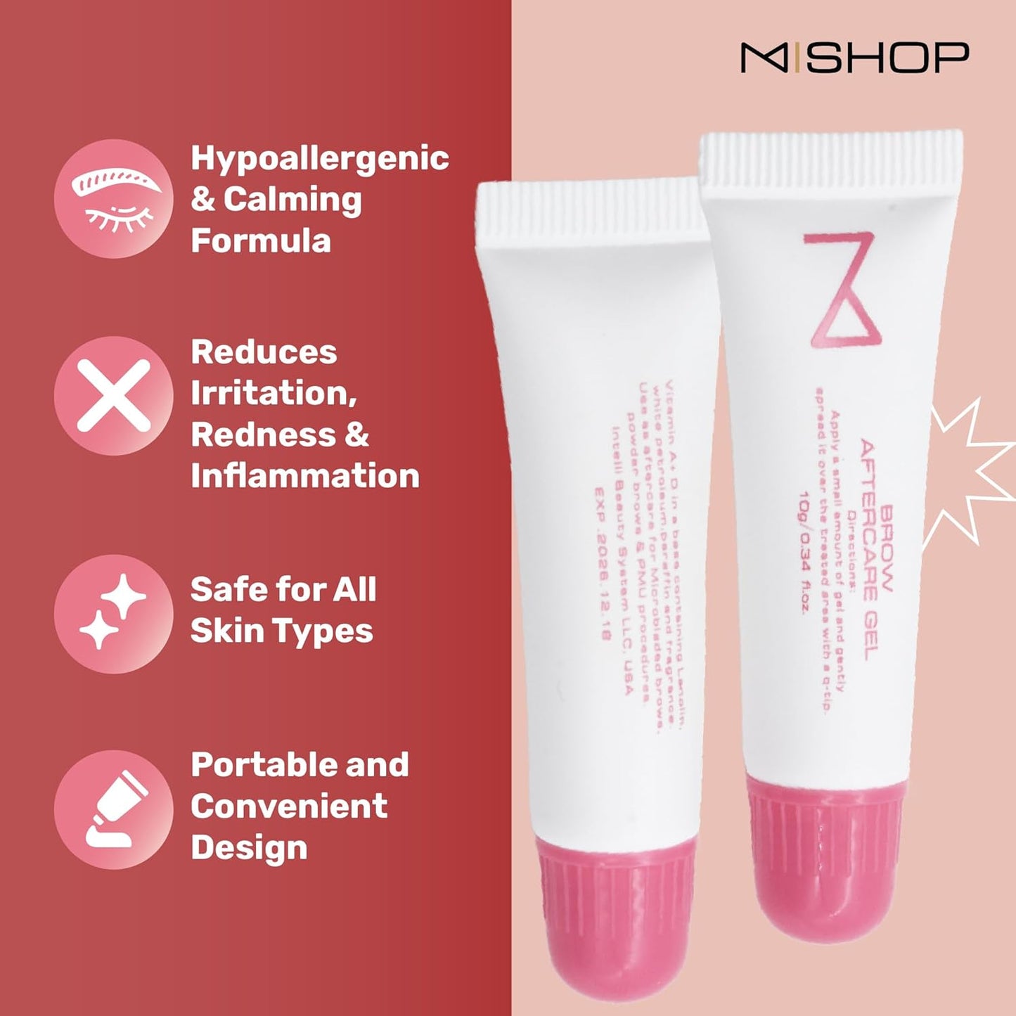 M - PACK OF 25 Brow Eyebrows Aftercare Gel Ointment For Microblading, Brows & Permanent Make Up - Repair Cream Tube - Anti-Inflammatory, Better Pigment Retention Eyebrow Protector 10g/0.34 fl oz