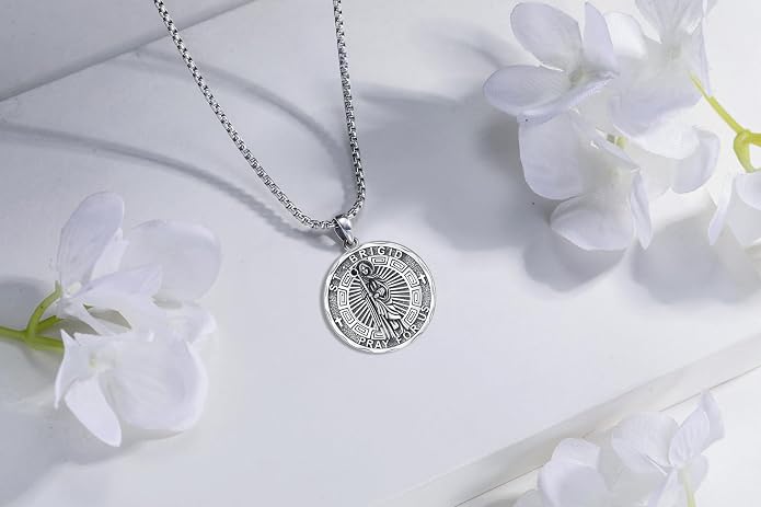 Hecate Wiccan Triple Moon Goddess Necklace Tetragrammaton Nudo De Bruja Plata 925 Original Sterling Silver Cat Moon Pendant Hekate Witch Necklace Amulet Witchy Jewelry Gifts for Women Men