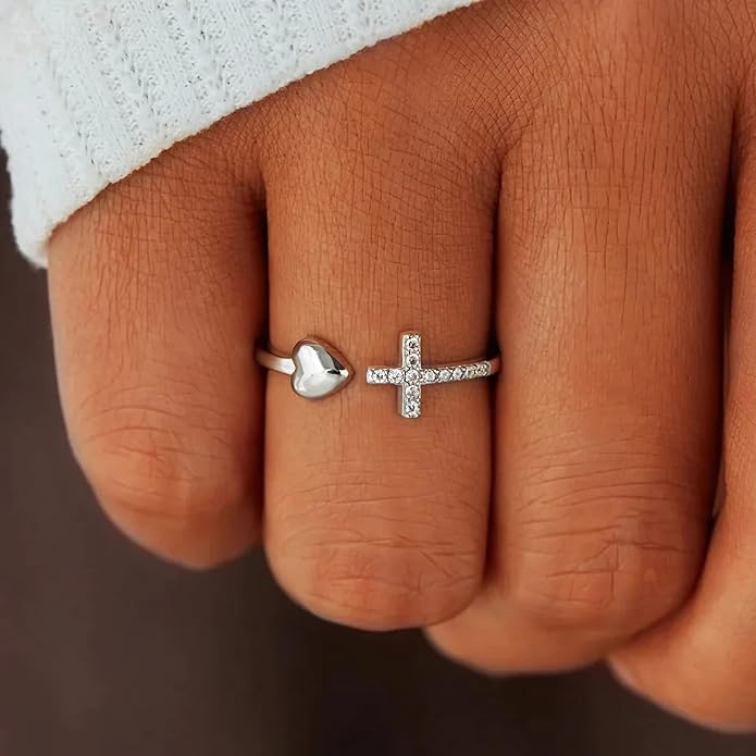 925 Sterling Silver Ring Minimalist Adjustable Rings Band Handmade Rings for Women Girls
