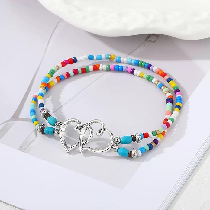 3PCS Ankle Bracelets For Women, Waterproof Beaded Bohemian Anklet,Beach Jewelry