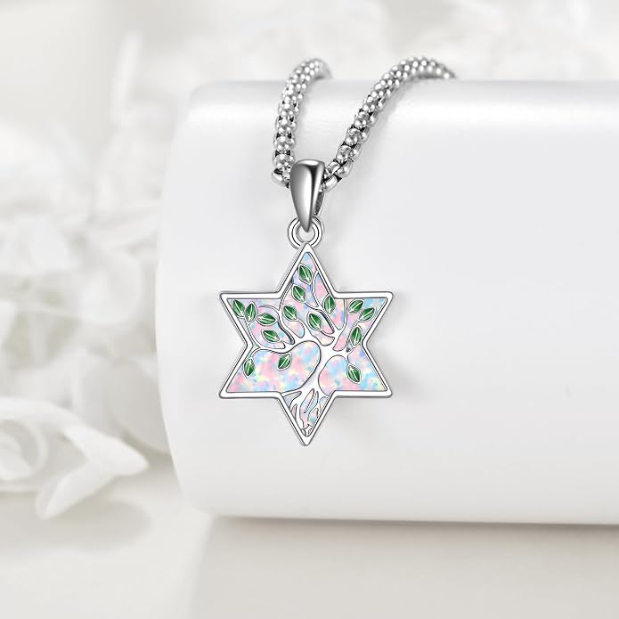 ONEFINITY Tree of Life Necklace 925 Sterling Silver Abalone Shell Celtic Knot Pendant Necklace for Women Jewelry