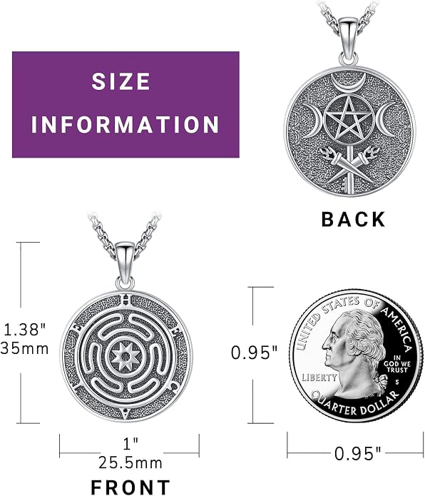 Witchy Jewelry for Women Men Nudo De Bruja Plata 925 Original Witches Knot Necklace Tetragrammaton Hecate Necklace Lilith Necklace Pentagram Necklace Cat Necklace Triple Moon Goddess Pendant Necklace