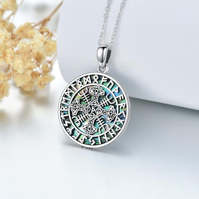 VONALA S925 Sterling Silver Celtic Owl/Moon Wolf/Horse/Dragon/Viking/Anchor Necklace Celtic Knot Pendant Necklace Irish Vintage Necklace Gifts for Women Teens Men Unisex