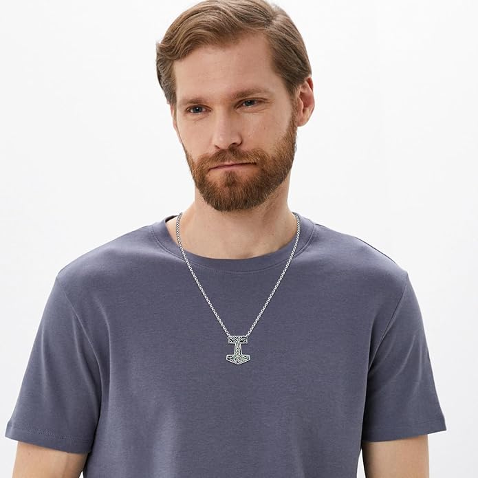 Viking Necklace for Men 925 Sterling Silver Viking Norse Pagan Jewelry Gifts for Women
