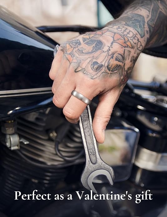 King Will Titanium Wedding Band for Men Women-Sliver/Black/Gold Plated Pure Titanium Wedding Ring, 3-9mm Widths Available Brushed Matte Design Comfort Fit Size 4-16