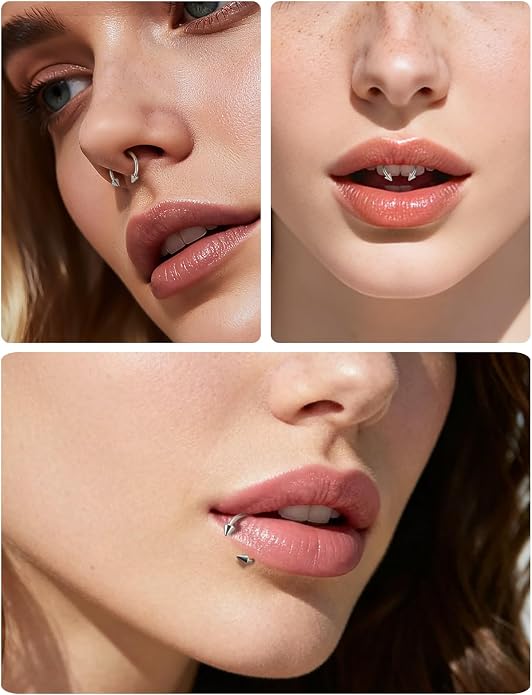 20G 18G 16G 14G 12G 8G 6G 4G 2G ASTM F136 Titanium Internal Thread Horseshoe Septum Ring Jewelry Circular Barbell Helix Snug Tragus Rook Daith Cartilage Earring Lip Ring Piercing Jewelry