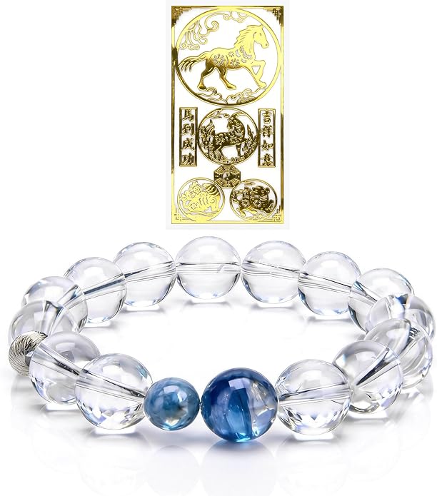 LINGYUAN Feng Shui Wealth and Luck Bracelet with Gold Foil Five Gods Amulet-Red Agate Cinnabar Gemstone Bracelet for Prosperity, Protection & Success, Lucky Charm Gift for Men & Women