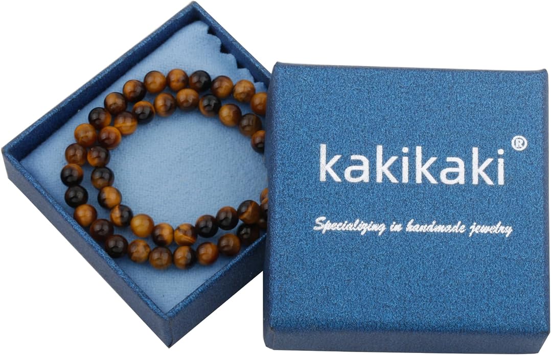 Kakikaki Natural Agate Choker Necklace Sterling Silver Round Beads Strand Necklace for Women