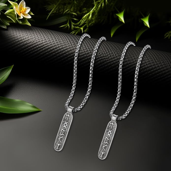 Eusense Viking Necklace for Men Women 925 Sterling Silver Pendant Thors Hammer/Norse Runes/Odin's Ravens/Wolf/Dragon/Snake/Yggdrasil/Freya/Helm of Awe/Valknut/Triskelion/Axe/Shield Viking Jewelry