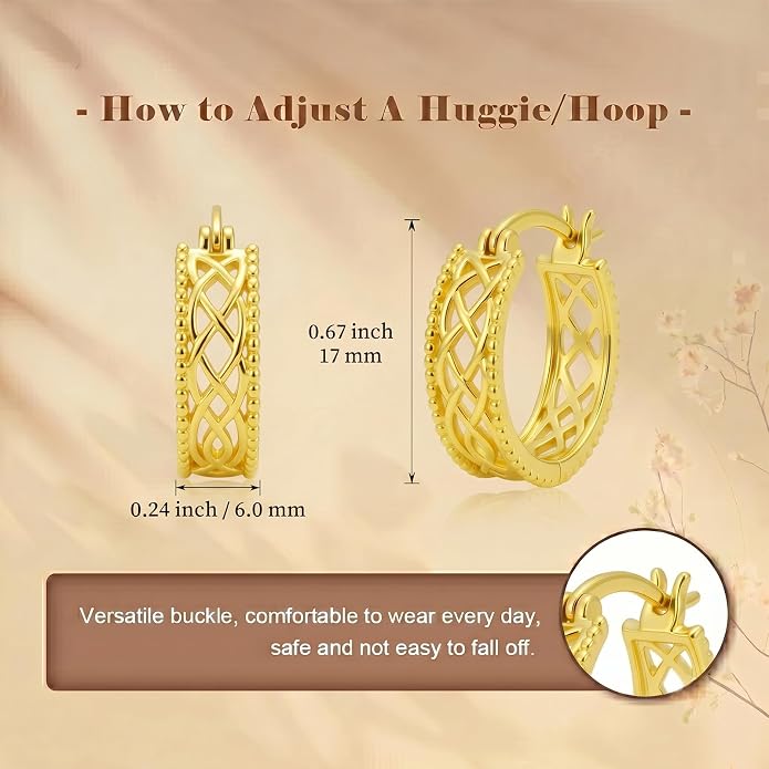 Gold Dainty Hoop Earrings for Women Hypoallergenic Lightweight 14K Gold Huggie Earrings Jewelry Valentines Day Gifts for Wife Girlfriend Her