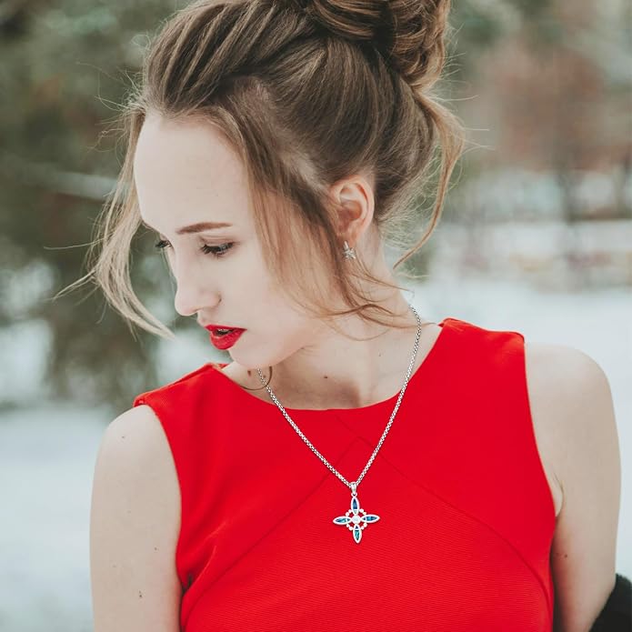 Witchy Jewelry for Women Men Nudo De Bruja Plata 925 Original Witches Knot Necklace Tetragrammaton Hecate Necklace Lilith Necklace Pentagram Necklace Cat Necklace Triple Moon Goddess Pendant Necklace