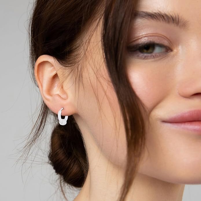 Plastic Post Stud Hoop Earrings for Sensitive Ears Multicolor Butterfly Flower Stud Earrings Set for Women
