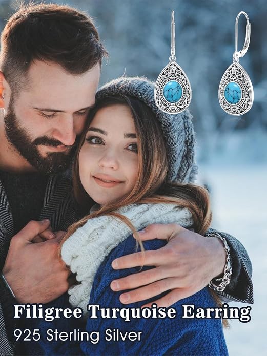 Seiyang Dangle Earrings 925 Sterling Silver Animal/American Flag/Turquoise Dangle Drop Earrings Jewelry Gifts for Women