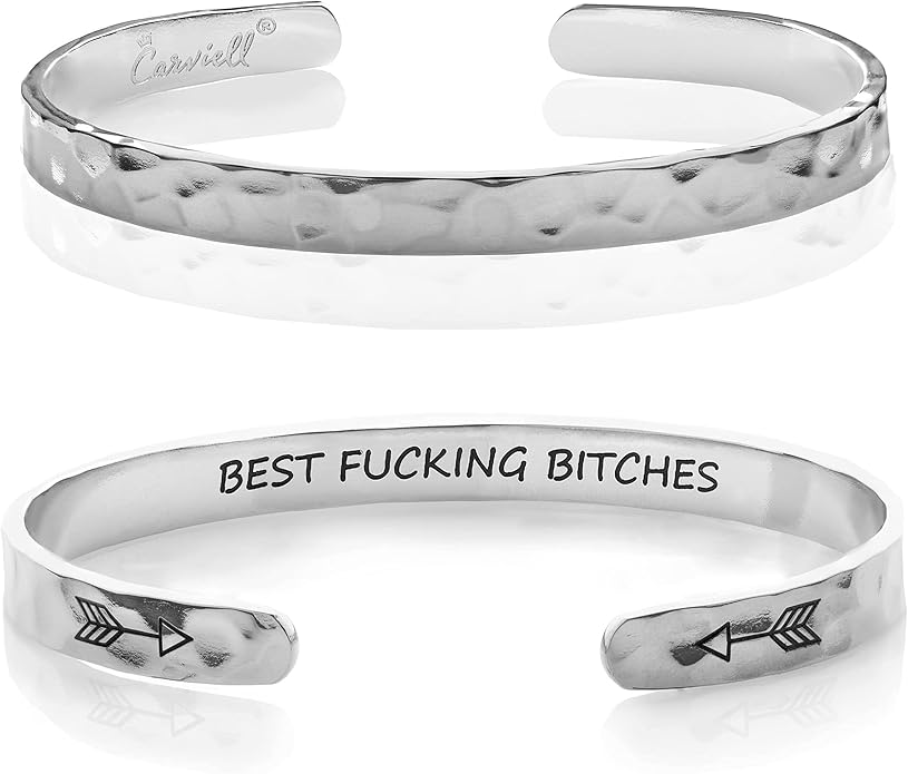 Carviell Bracelet - Gifts for Women – Inspirational, Friendship, Love, Mom, Daughter, Sister, Christian, Graduation, Memorial & Wedding Gifts – 100+ Phrases – Stainless Steel, Gift-Ready
