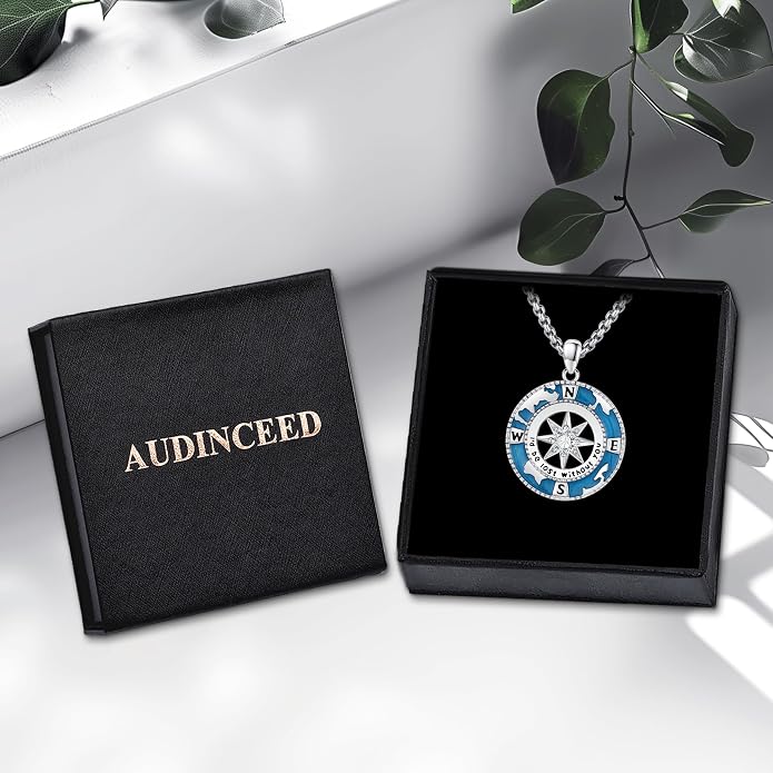 Thors Hammer Necklace/Viking Tree of Life/Valknut/Vegvisir/Triskelion/Sword/Spear Point Arrowhead/Urn Necklace for Ashes/Compass Necklace 925 Sterling Silver Amulet Jewelry for Men Women