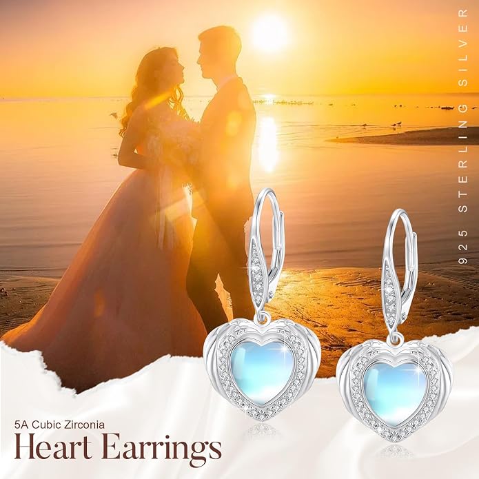 Trendy Dangle Earrings for Women Teen Girls Sterling Silver 12 Birthstone Earrings Minimalist Hypoallergenic Earrings for Sensitive Ears Jewelry Gifts