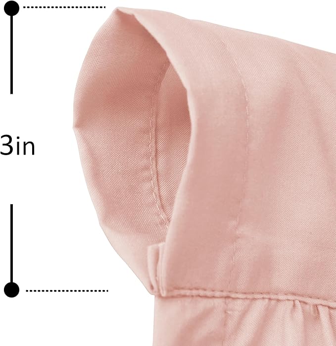 Homechoice Decor Room Divider Window Curtains, Boho Ruched Blackout Window Treatments with 3 Rows of Butterfly Flowers, Rustic Rod Pocket Drapes for Living Room, 100" W x 84" L, Peach Pink (LQ-30)