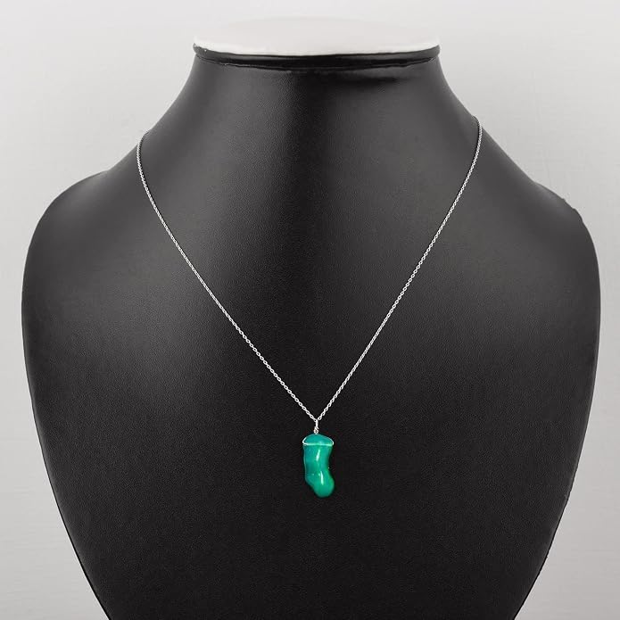 Natural Gemstone Pendant Necklace for Women Handmade Birthstone Healing Crystal Jewelry Chain 20" Stone Birthday Christmas Wedding Gifts for Her