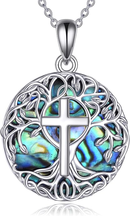 YFN Tree of Life Necklace Sterling Silver Celtic Knot Tree Pendant Jewelry Gifts for Women Men
