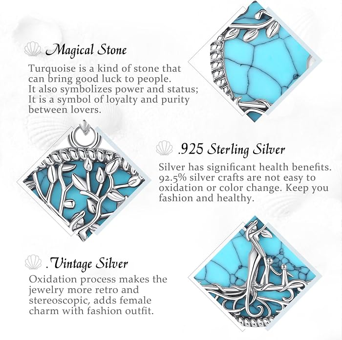 Vito 925 Sterling Silver Teardrop Earrings for Women, Moonstone Turquoise Drop Dangle Earrings Cat Snake Turtle Tree of Life Leverback Earrings Boho Jewelry Gift for Mom Wife