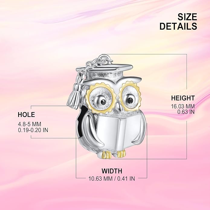 NINGAN 925 Sterling Silver Charm Golden Love Charm Buckle Safety Chain Travel Bead Firefly Dragonfly Pendant, Suitable for Women Bracelet and Necklace as Gift from Mom and Friends