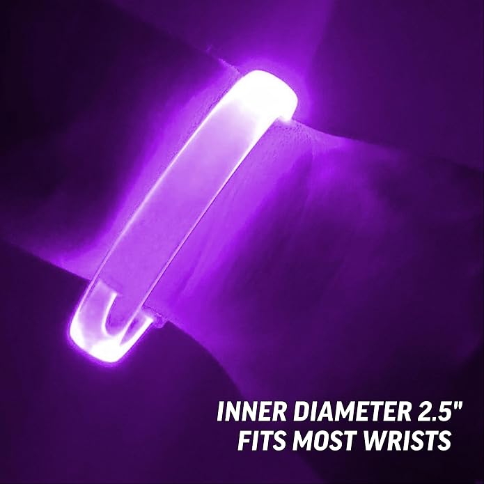 12 Magic Band Pack | Glow in The Dark | Flashing Light up for Concerts | Running Lights for Runners | Glow in The Dark Bracelets | Led Bracelet