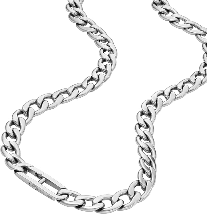 Fossil Men's Stainless Steel or Leather Necklace for Men