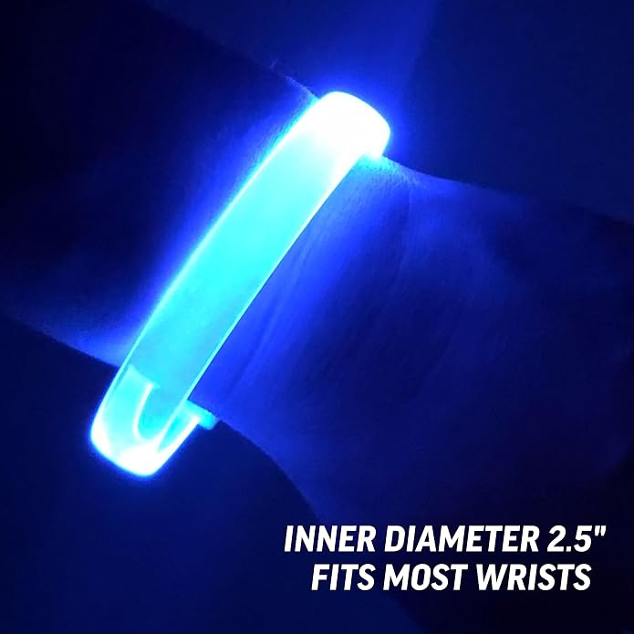 12 Magic Band Pack | Glow in The Dark | Flashing Light up for Concerts | Running Lights for Runners | Glow in The Dark Bracelets | Led Bracelet