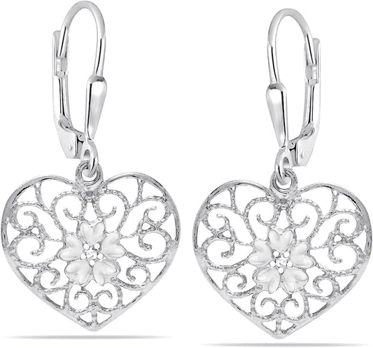 LeCalla 925 Sterling Silver Leverback Drop Earrings | Lightweight Italian Teardrop Dangle Earring for Women
