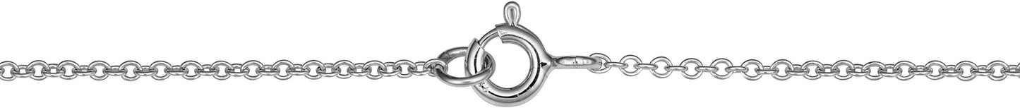 Kooljewelry Sterling Silver Cubic Zirconia Oval Tree of Life Necklace (18 inch)