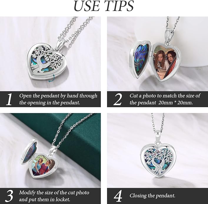 Odinstone Tree of Life Necklace, Sterling Silver Pendant for Women Family Tree Necklaces Jewelry for Mom/Wife/Grandma(With Fine Gift Box)