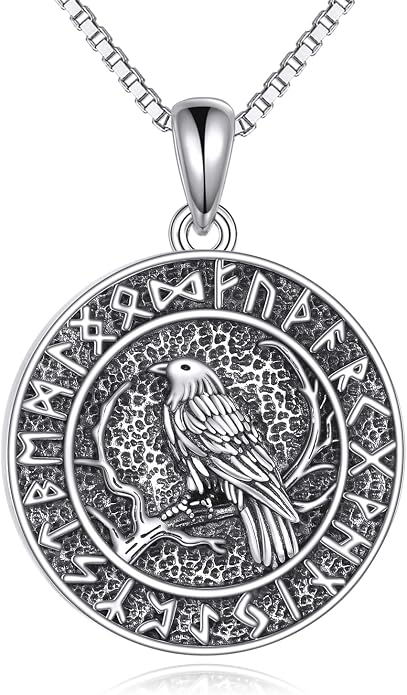 Anchor/Thors Hammer/Arrowhead/Wolf/Raven Necklace for Men 925 Sterling Sliver Jewelry Graduation Gifts for Men Women