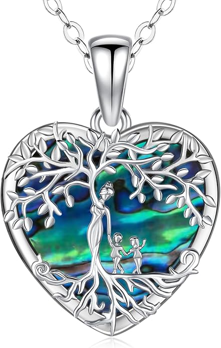 Odinstone Tree of Life Necklace, Sterling Silver Pendant for Women Family Tree Necklaces Jewelry for Mom/Wife/Grandma(With Fine Gift Box)