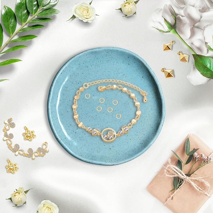 14K Gold Filled Jump Rings Open Jump Rings for Necklace Bracelet Earrings DIY Jewelry Making Supplies (8mm-450 pcs)
