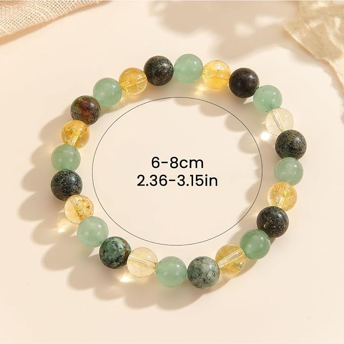 Crystal Vibe - Healing Crystal Bracelet for Women & Men | Natural Gemstone Bead Bracelet | Adjustable Handmade Energy Stone Bracelet | Bracelet for Meditation, Yoga & Daily Wear | Multiple Types