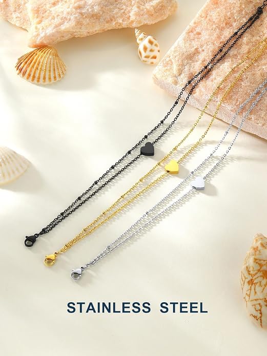 ChainsPro Anklets for Women Waterproof, Adjustable Stainless Steel/ Sterling Silver/14K Gold Plated Ankle Bracelets for Women, Non Tarnish Layered Anklets Beach Jewelry Gifts for Swimming & Daily Wear (Send Gift Box)