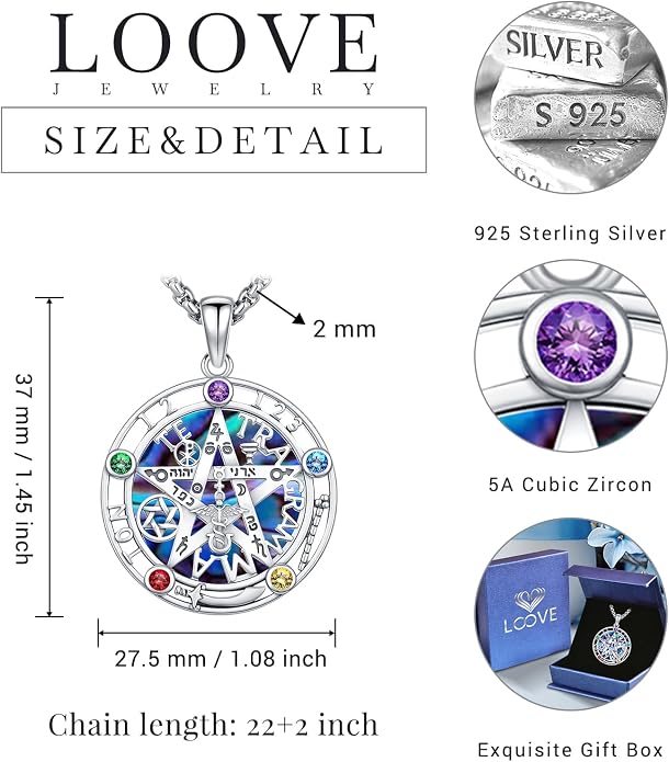 Pentagram/Celtic Knot/Witches Knot/Santa Muerte/Triple Moon Goddess/Baphomet/Hecate Necklace Sterling Silver Magic Wiccan Amulet Pagan Jewelry for Women Men