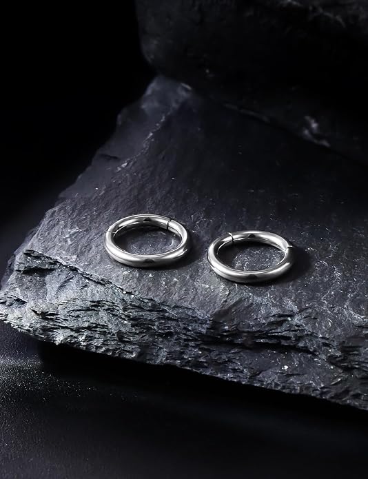 20G 18G 16G 14G 12G 10G 8G 6G 4G 2G Nose Rings Hoops Astm F136 Titanium Clicker Septum Lip Ring Tragus Helix Daith Rook Conch Snug Cartilage Lobe Earrings Hoop Piercing Jewelry For Women Men