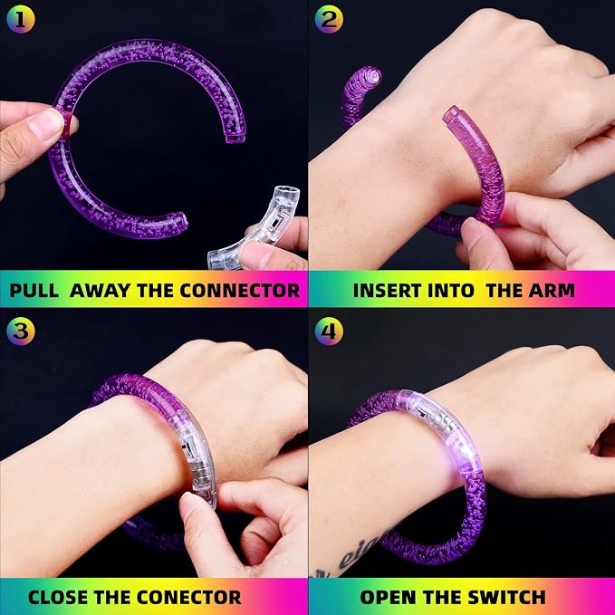 120 PCS Led Glow Sticks Bracelets Glow In the Dark Party Supplies, Light Up Bracelets for Kids Adults, Party Favors for Christmas, Halloween, New Year Party Light Up Toys Gifts (120)