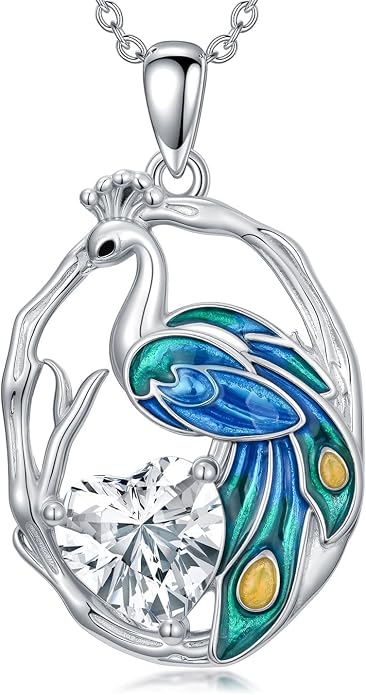 Midari Ocean Necklace 925 Sterling Silver Flamingo Mama Bear Dolphin Penguin Sea Turtle Axolotl Desert Cactus Nautical Rudder Tropical Palm Compass Wave Pendant Boho Jewelry Gifts for Women Men