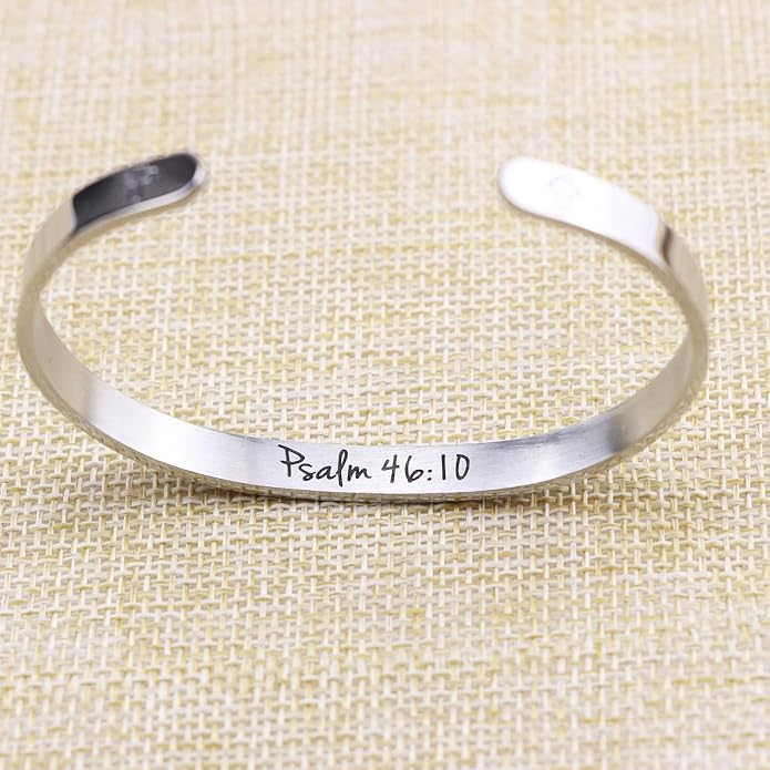 Memgift 𝐂𝐡𝐫𝐢𝐬𝐭𝐢𝐚𝐧 𝐁𝐫𝐚𝐜𝐞𝐥𝐞𝐭𝐬 for 𝐖𝐨𝐦𝐞𝐧 Inspirational Gifts Bible Verse Religious Faith Jewelry Cuff Bracelet Mothers Day Christmas Birthday Jewelry for Her Mother Daughter