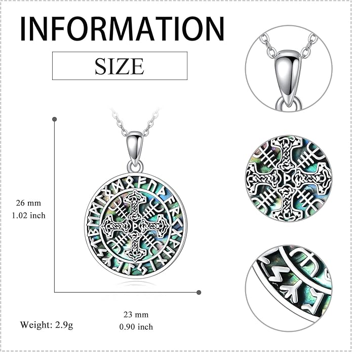 VONALA S925 Sterling Silver Celtic Owl/Moon Wolf/Horse/Dragon/Viking/Anchor Necklace Celtic Knot Pendant Necklace Irish Vintage Necklace Gifts for Women Teens Men Unisex