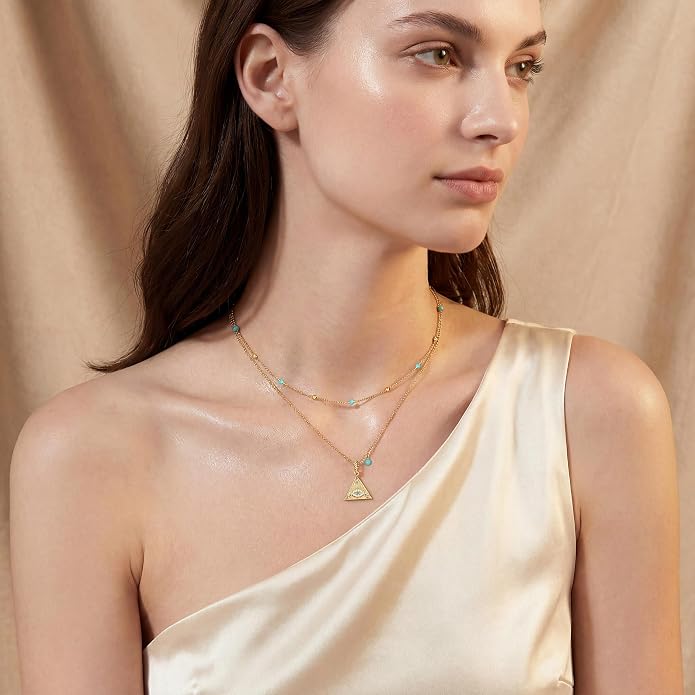 Fashion Dainty Necklace for Women - 14K Gold Plated Detachable Pendant with Cubic Zirconia Accent, Hypoallergenic Layering Jewelry for Women, Trendy Storm Charm Necklace for Daily Wear & Gifting