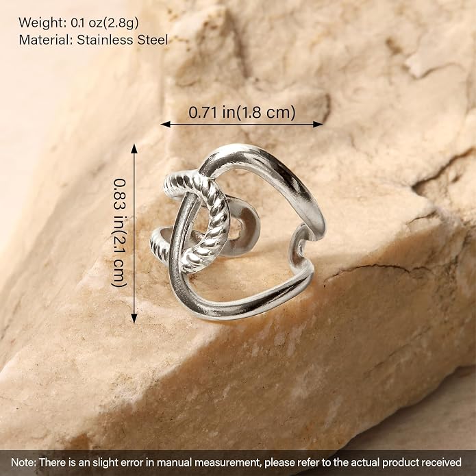 925 Sterling Silver Ring Minimalist Adjustable Rings Band Handmade Rings for Women Girls