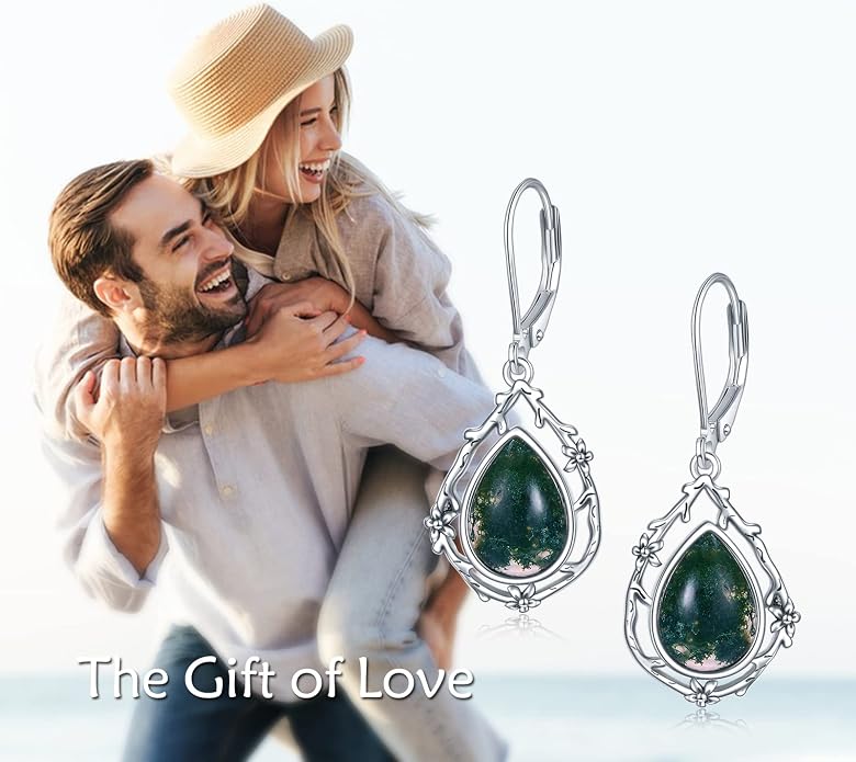 POPLYKE Celtic Filigree Teardrop Drop Dangle Earrings Sterling Silver Leverback Earrings Jewelry for Women