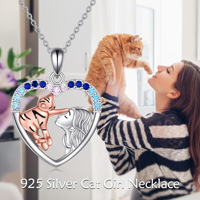 LUHE Animal Necklace Sterling Silver Cute Pendant Jewelry Gifts for Women and Teens