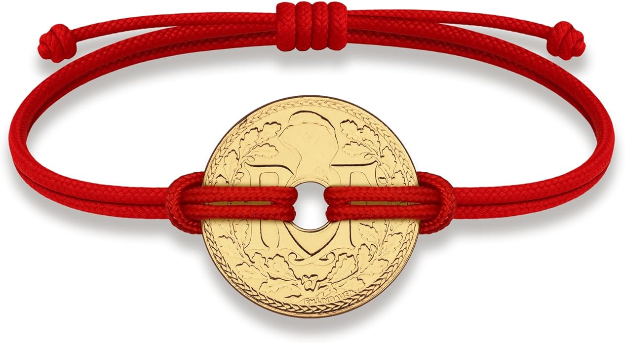 HOBBY OF KINGS Good Luck Coin Bracelet | 18k Gold Plated Wristband | Handmade Jewelry for Collectors and History Lovers